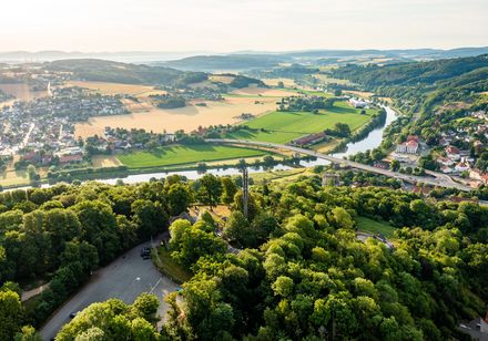 Blick auf Vlotho von der Burg