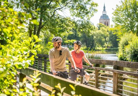 Radfahren in Rheda-Wiedenbrück, z.B. auf dem EmsRadweg